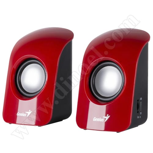 Тонколони Genius, SP-U115, 2x 0.75W, USB, Red, Black