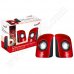Тонколони Genius, SP-U115, 2x 0.75W, USB, Red, Black
