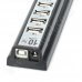 Разклонител Enjoy Life, EL-12061, USB 2.0, HUB, Black-Silver