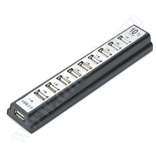 Разклонител Enjoy Life, EL-12061, USB 2.0, HUB, Black-Silver