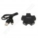 Разклонител Omega, Star, OUH24SB, USB 2.0, HUB, Black