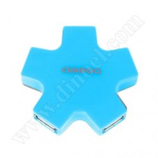 Разклонител Omega, Star, OUH24SBL, USB 2.0, HUB, Blue
