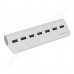Разклонител Omega, OUH7AL, Aluminium, USB 2.0, HUB, Silver