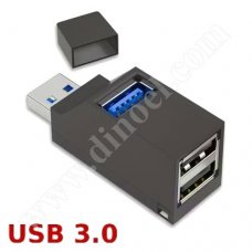 Разклонител RoTech, RT-53011, USB 3.0, HUB, с капачка, Black