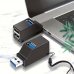 Разклонител RoTech, RT-53011, USB 3.0, HUB, с капачка, Black