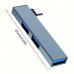 Разклонител RoTech, RT-53001, USB 3.0, Type-C, HUB, Grey-Silver
