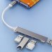 Разклонител RoTech, RT-53003, USB 3.0, Type-C, HUB, Silver