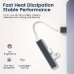 Разклонител RoTech, RT-53003, USB 3.0, Type-C, HUB, Silver
