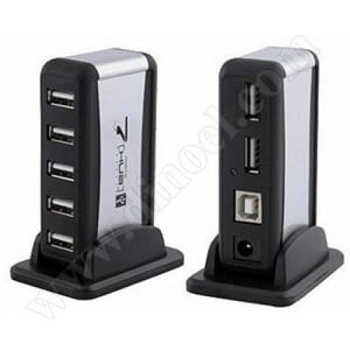 Разклонител RoTech, RT-2000, USB 2.0, HUB, Black-Silver